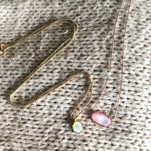 Rose Gold Lilac Mother of Pearl Delaney Necklace